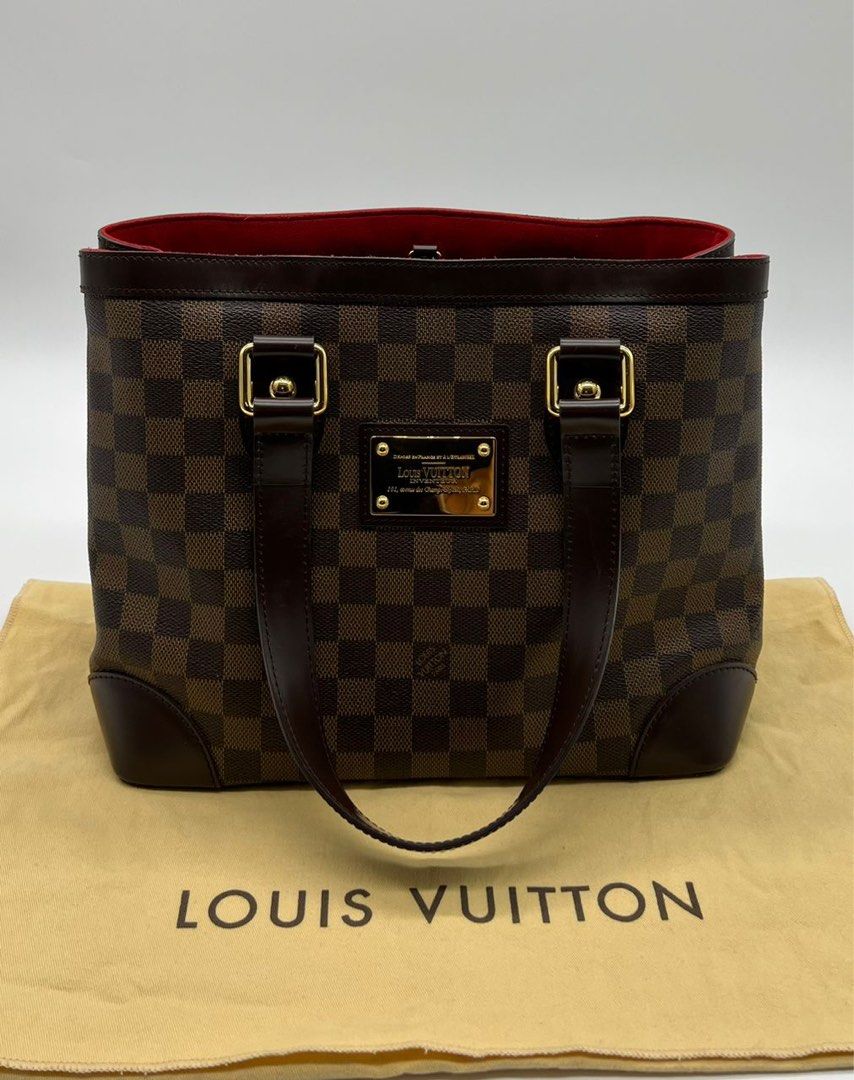Louis Vuitton Damier Hampstead PM Handbag Tote Bag N51205 Brown