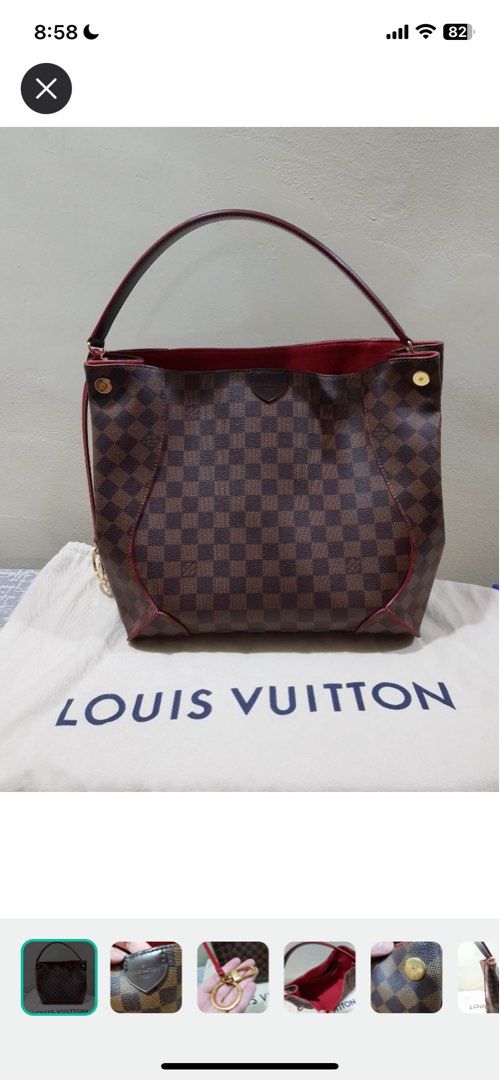 Louis Vuitton Damier Ebene Caissa Hobo Shoulder Bag