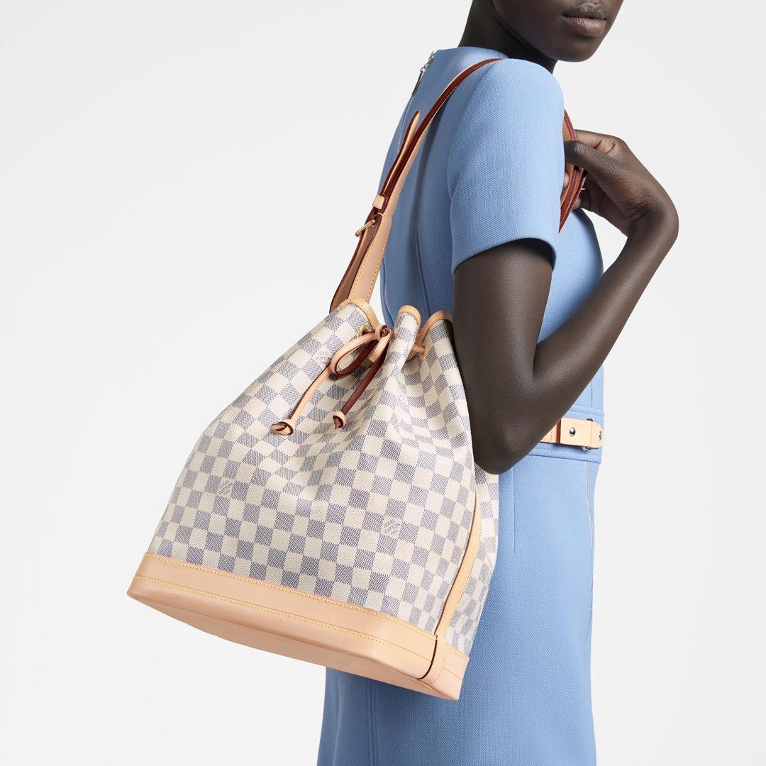 Rare) Louis Vuitton Noe Azur Canvas GM, Luxury, Bags & Wallets on