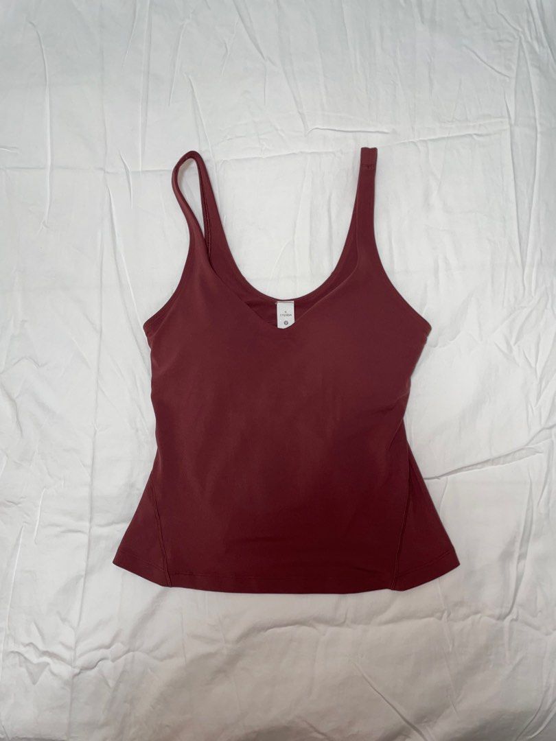 lululemon align tank garnet, Women's Fashion, Activewear on Carousell