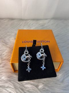 Louis Vuitton M00763 LV Eclipse Earrings, Gold, One Size