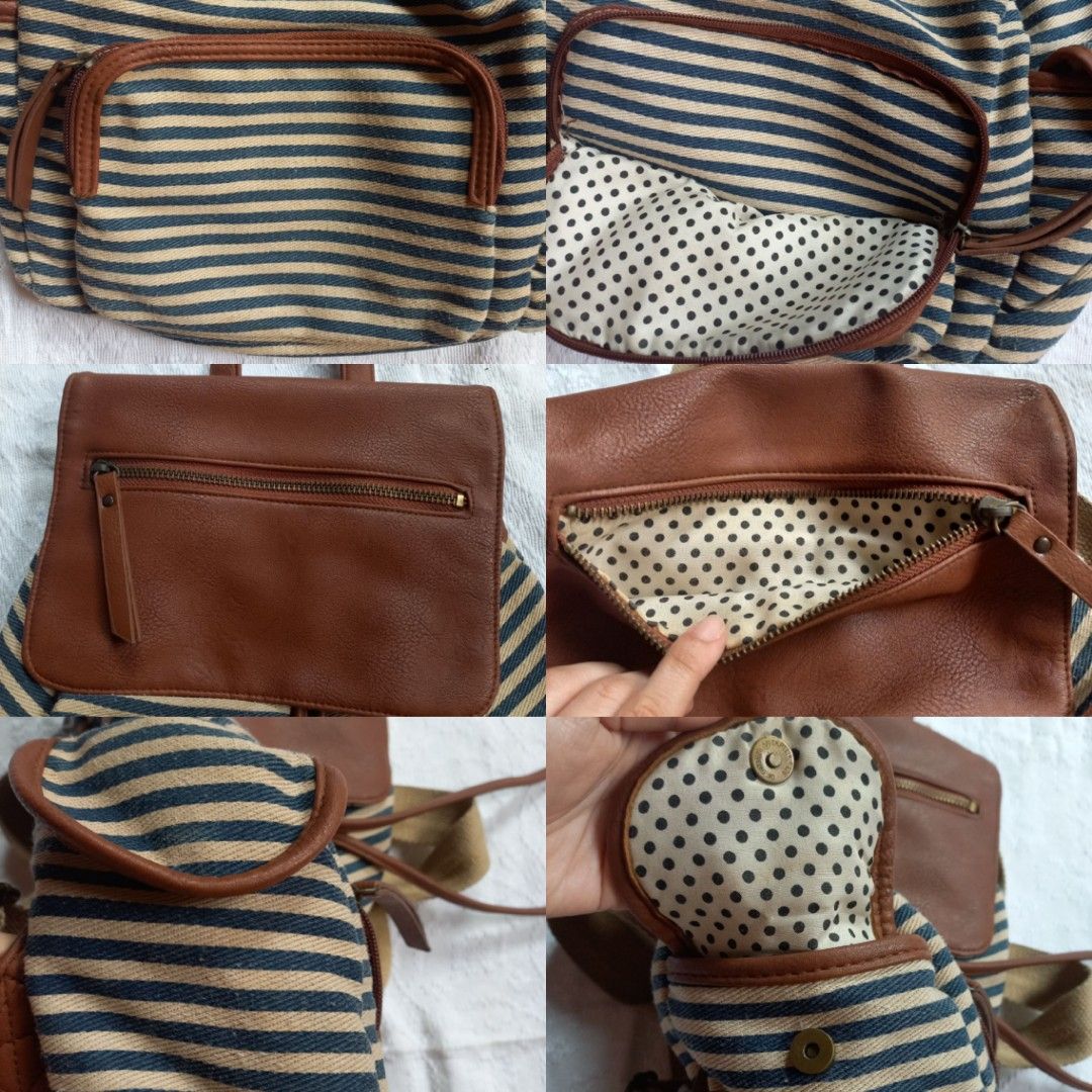 MADDEN GIRL Stripes Backpack Women s Fashion Bags Wallets