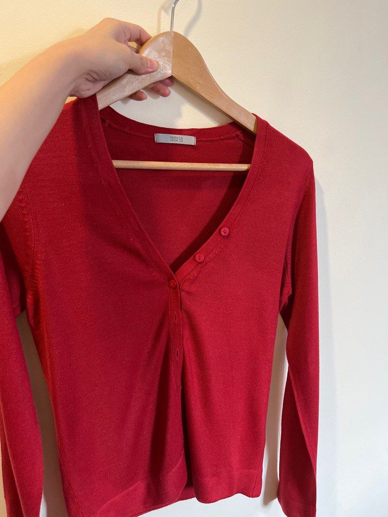Marks and hotsell spencer red cardigan