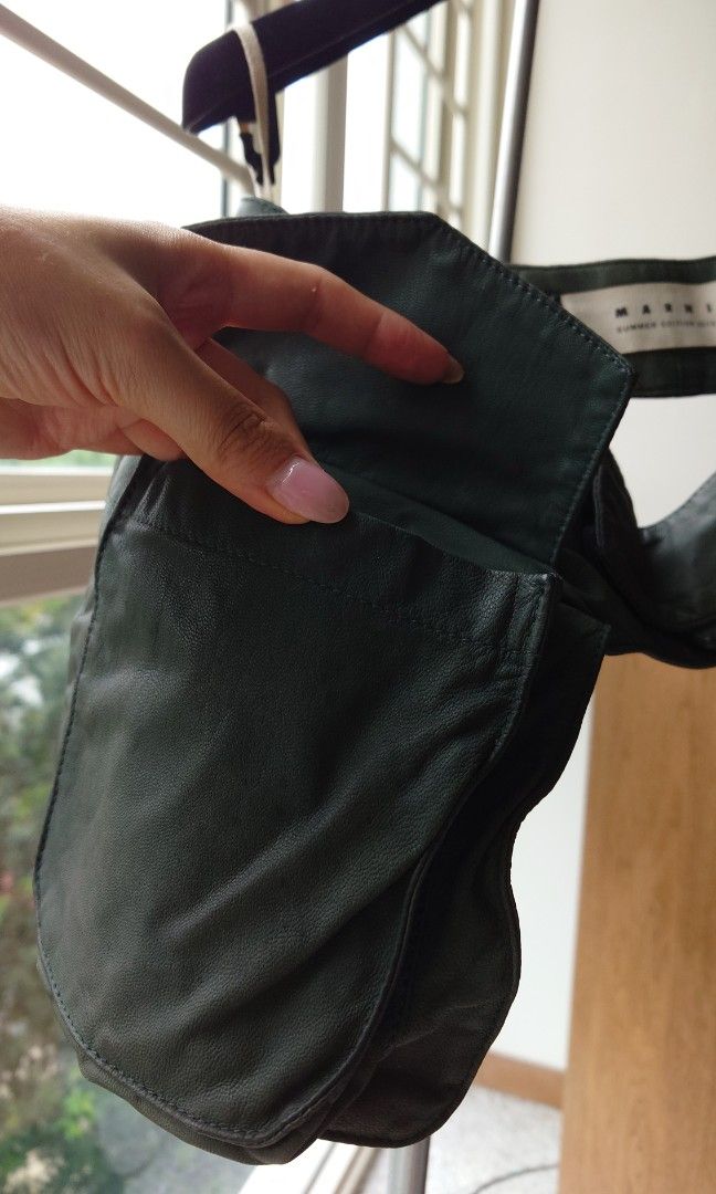 Marni Edgy Avant Garde Leather Workman Reporter Belt Beltbag