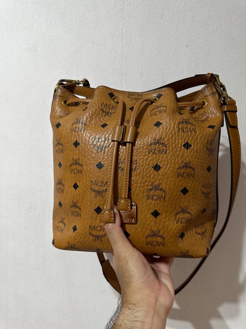 MCM Drawstring Bag Women s Fashion Bags Wallets Cross body Bags on Carousell