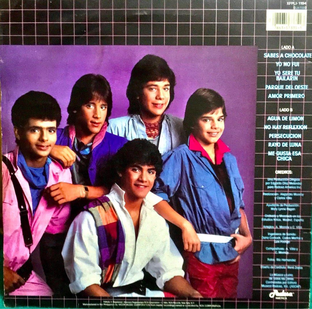 MENUDO - EVOLUCION LP PHILIPPINES RARE READ FIRST (Category: Vinyls) located in Caloocan City. Submitted by vinyl_filipinas (Listing ID 1243472958, Image 2). Description: MENUDO - EVOLUCION LP Genre: Pop / Rock / Latin / Bubblegum Year: 1984 Catalog # IL-87335 Label: RCA Victor Records Released By Vicor Music Corporation Philippines Side One: 1. Sabes No Chocolate 2. Yo No Fui 3. Yo Sere Tu Bailarin 4. Parque Del Oeste 5. Amor Primero Side Two: 1