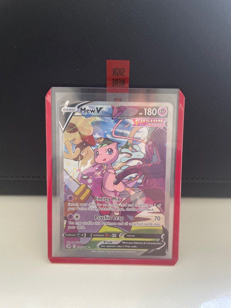 pokemon tcg fusion strike 113 264 mew v card Amazon.com: Mew V - 113/264 - Ultra Rare - Sword & Shield main image 0