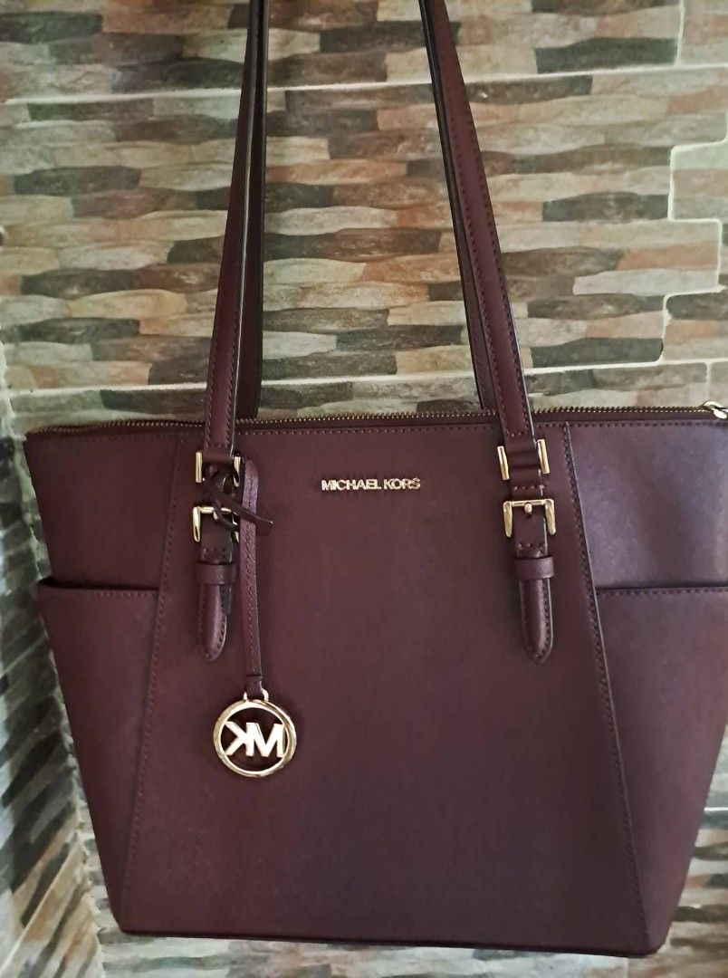 Michael kors outlet burgundy satchel