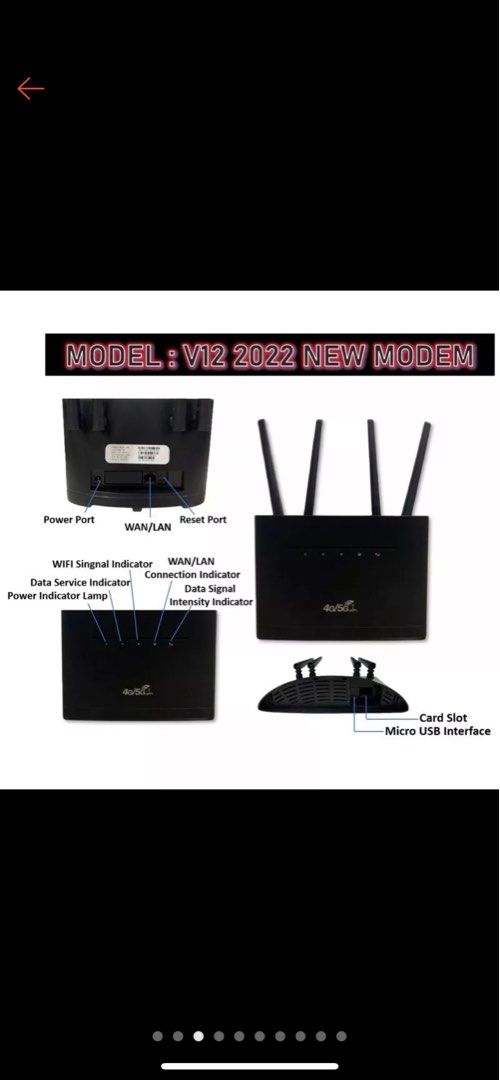 Modem Wifi Unlimited V12, Computers & Tech, Parts & Accessories, Networking on Carousell