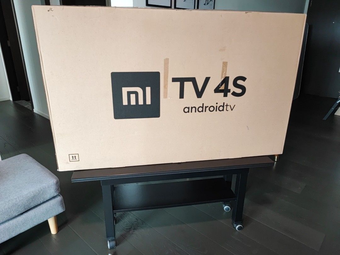 Modified Ikea LACK TV table + wheels and long board URGENT!, Furniture