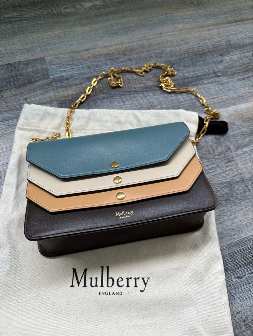 Gold mulberry outlet clutch bag