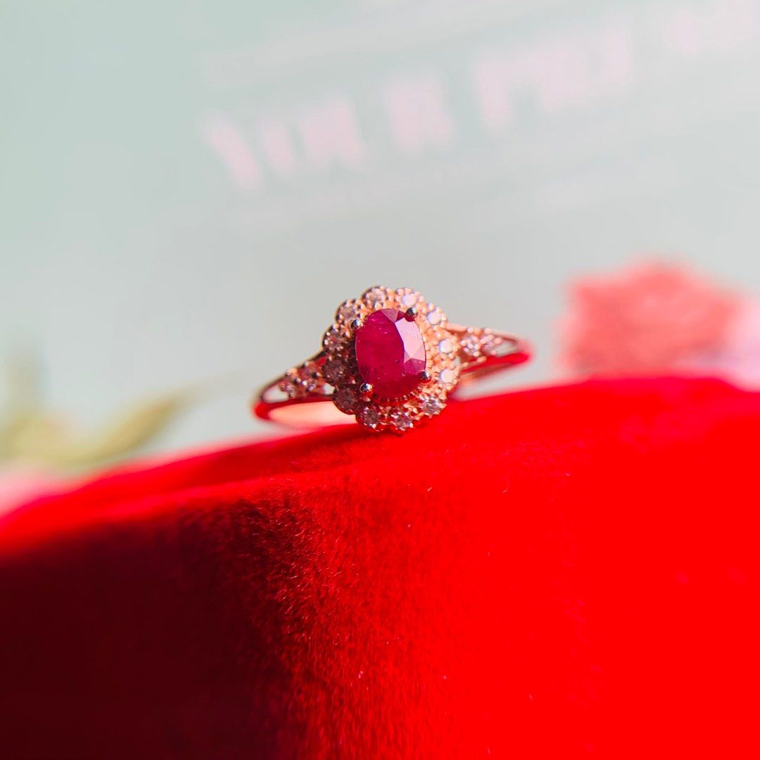 Natural ruby deals sterling silver ring