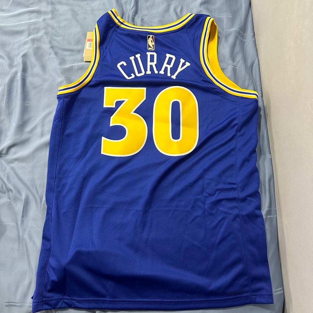 Steph Stephen Curry 30 Golden State Warriors Bl Sewn Jersey NEW w
