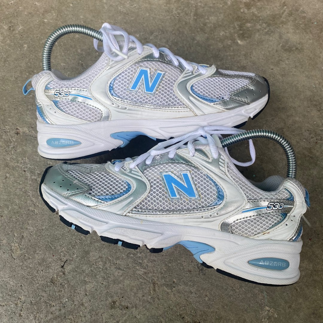 new balance 530 light blue silver