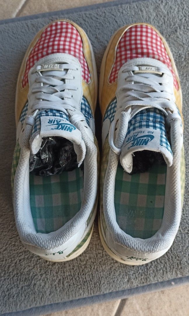 Nike air force 1 low qs gingham pack beige outlet