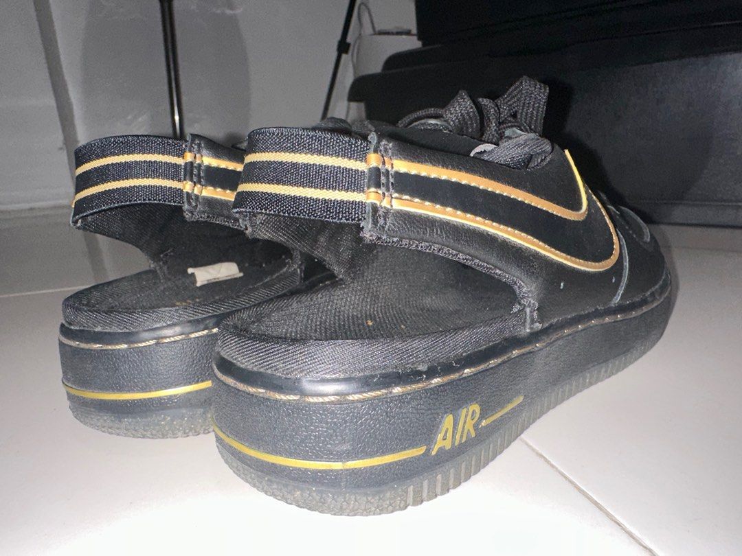 Air force 1 clearance vtf black metallic gold