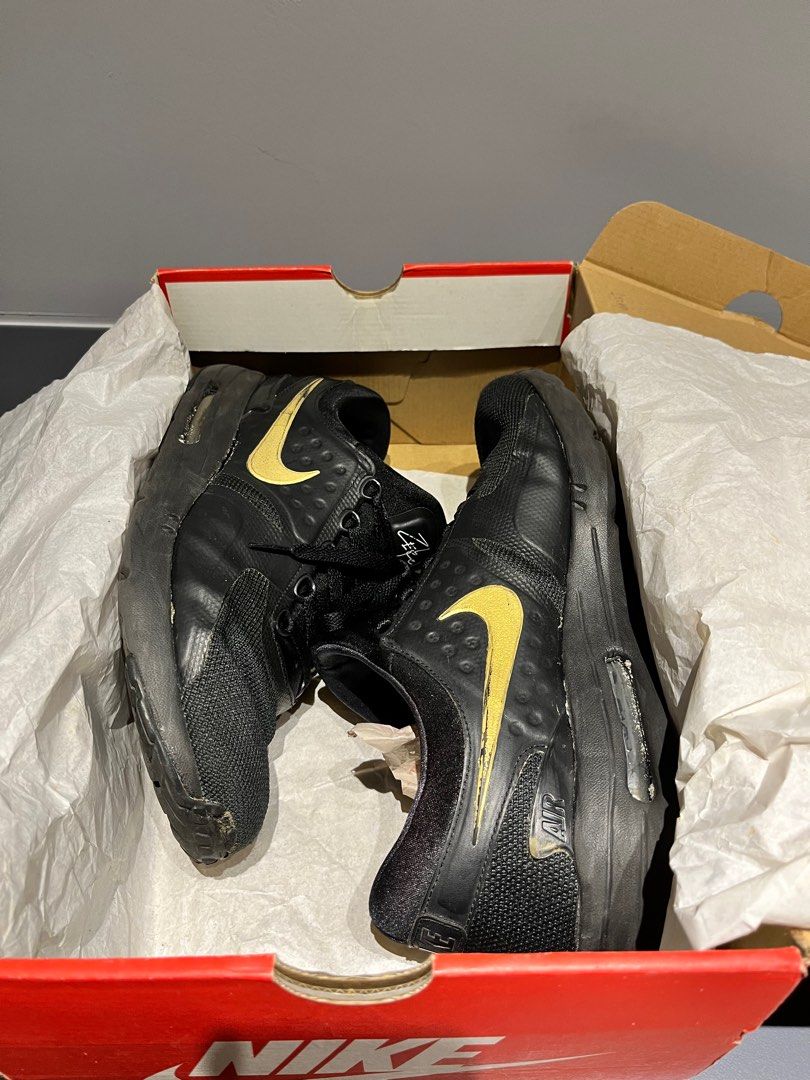 Nike air max zero essential black/gold clearance