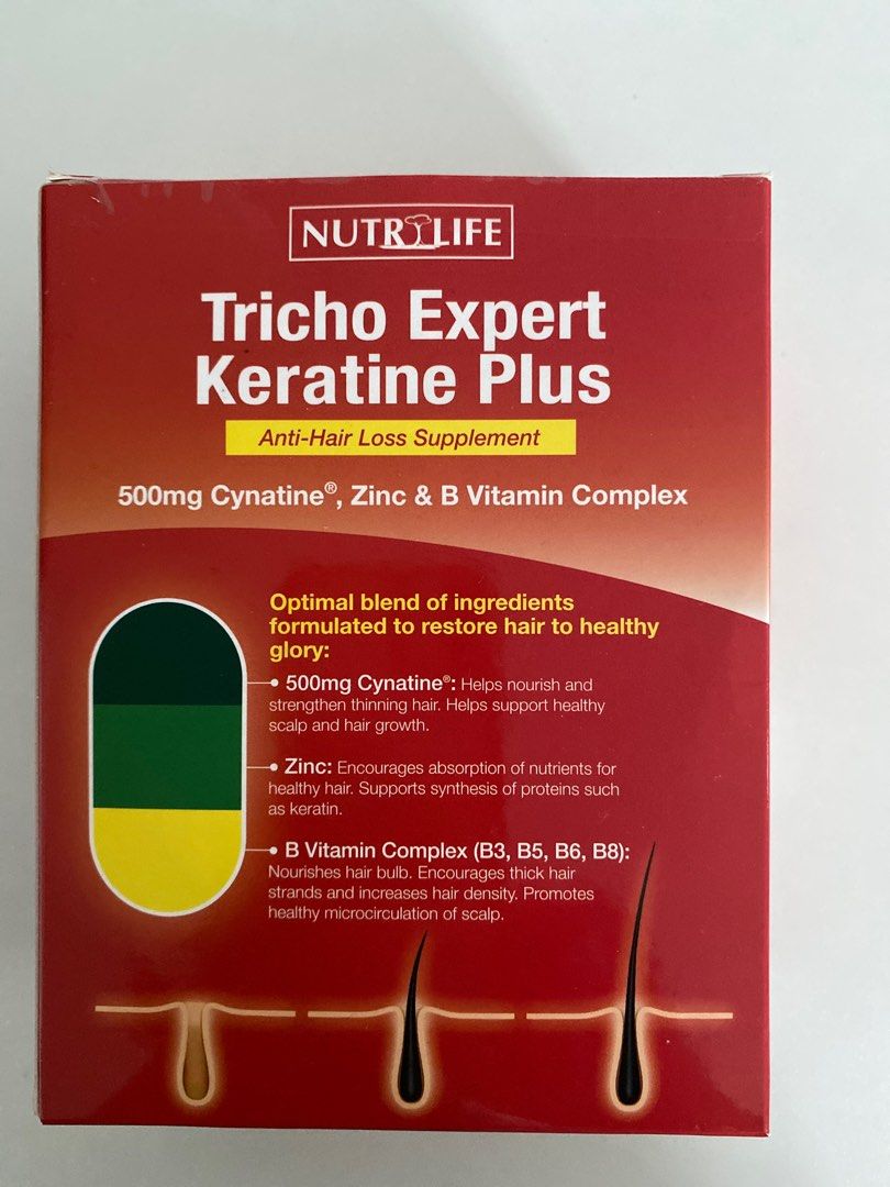 Nutrilife Tricho Expert Keratine Plus, Health & Nutrition, Health ...