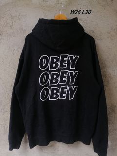 Obey heavy cotton full zip hoodie