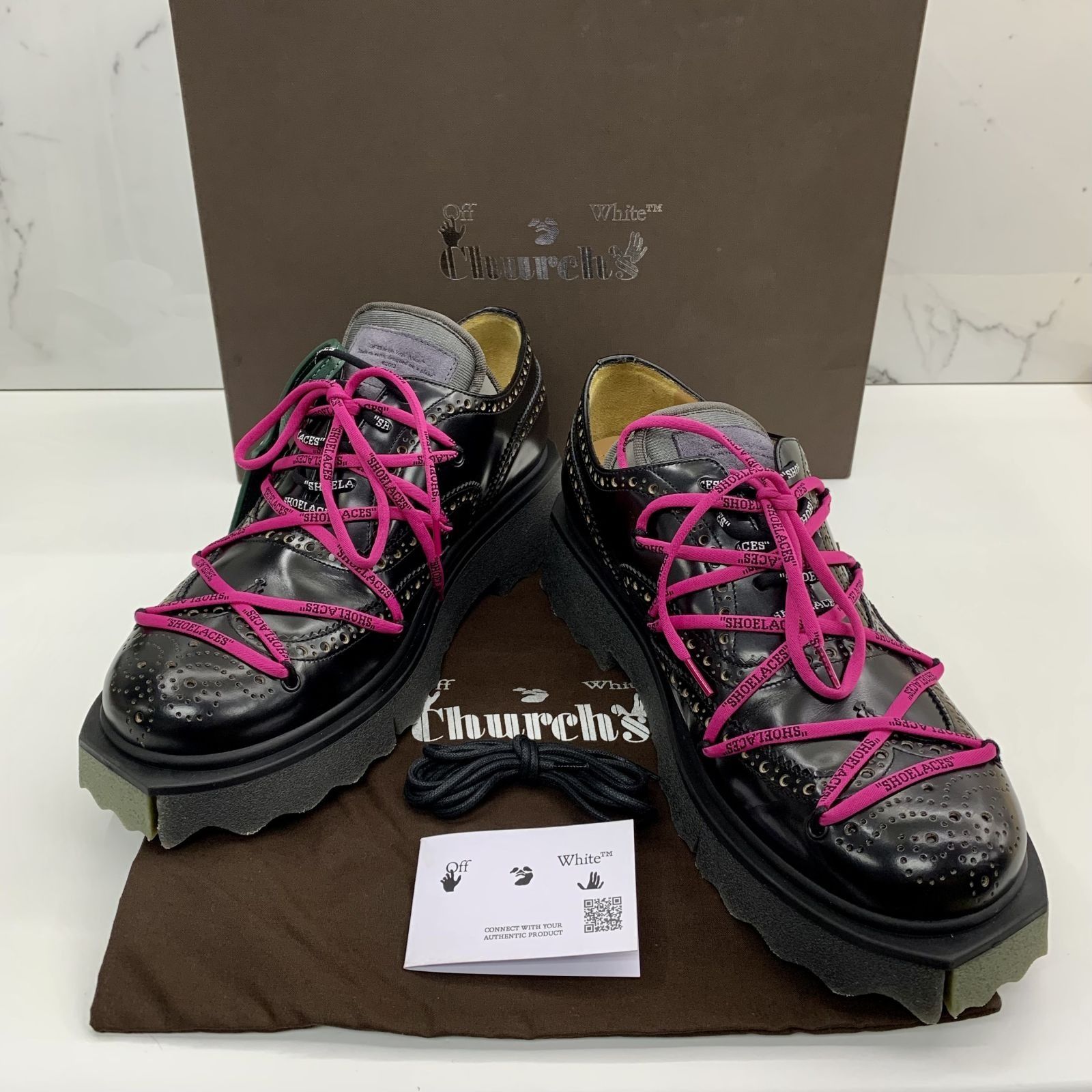 OFF WHITE BLACK CHURCH BUSINESS SHOES 237020679 WE Luxury