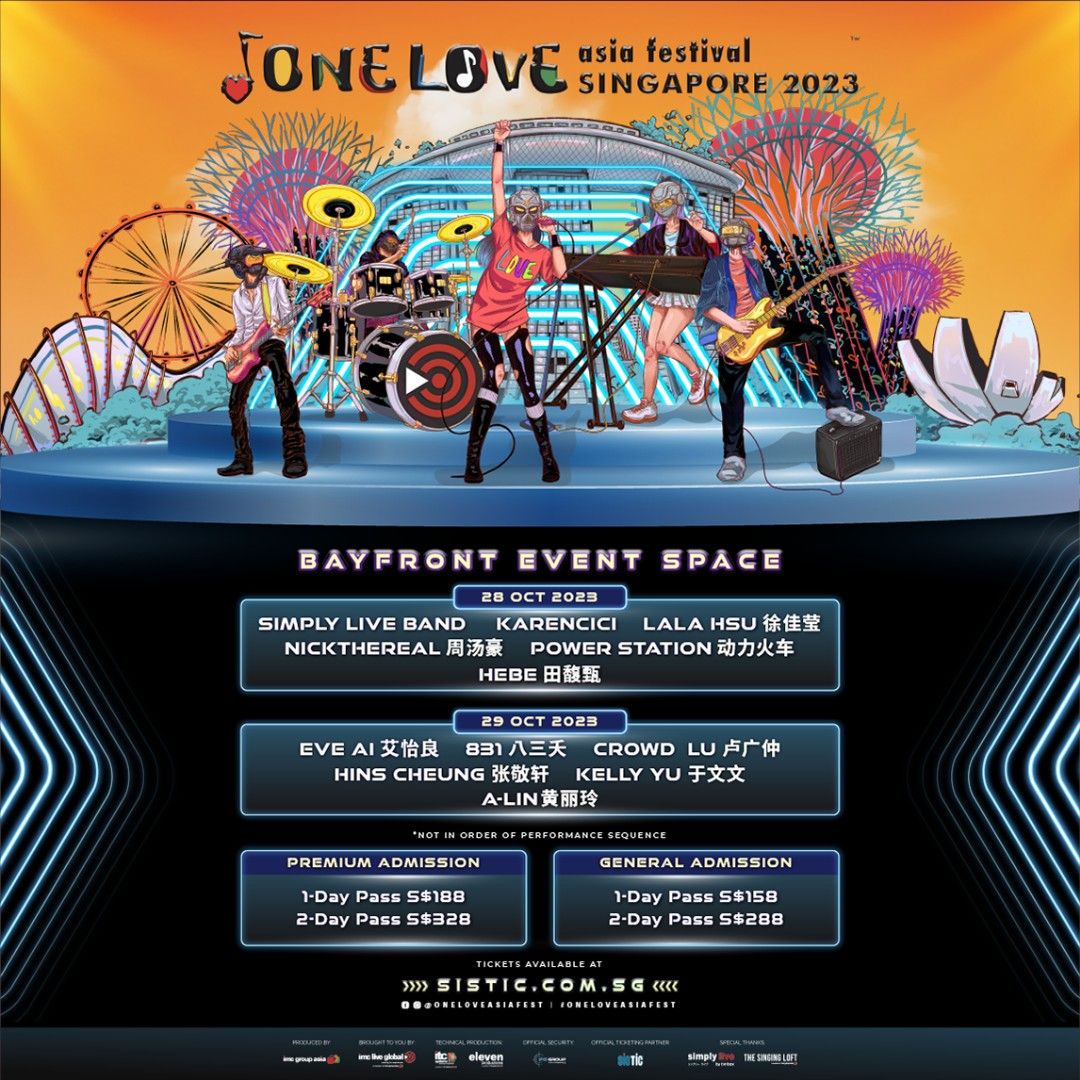 One Love Asia Festival 2023 Concert, Tickets & Vouchers, Event Tickets