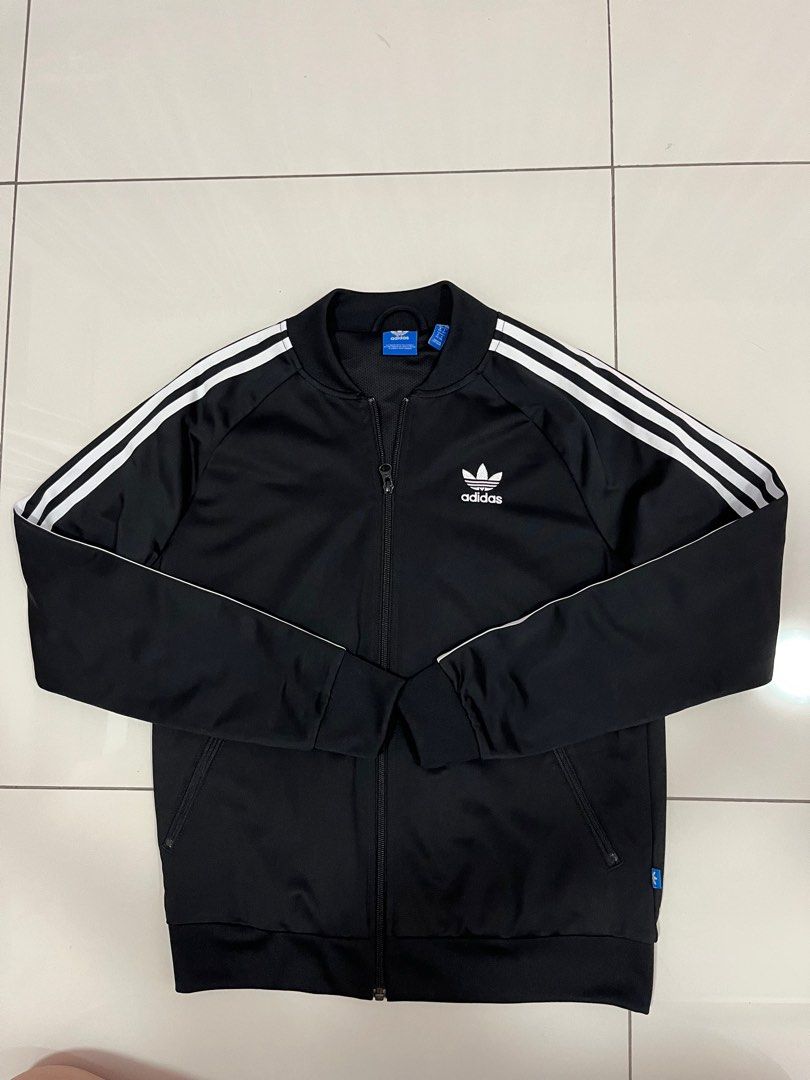 Adidas originals authentic superstar track jacket in black store