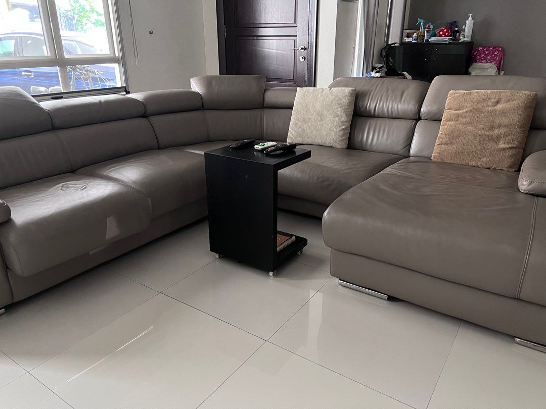 Original Italian designer leather sofa set Furniture Home