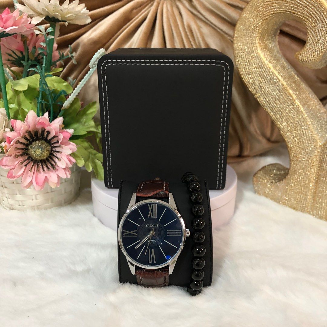 Original Yazole Luxury Leather Watch for Men with Leather Box on Carousell