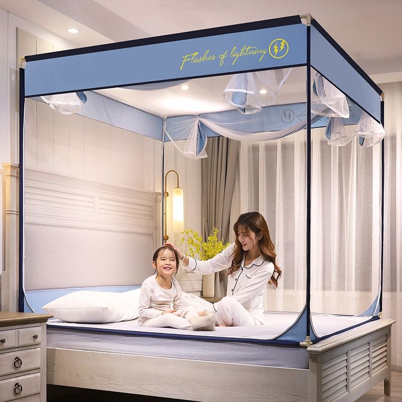 Palace Mosquito Net Bed Canopy Tent Lace Luxury Stainless Steel