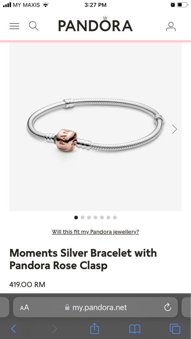 PANDORA Signature Open Bangle 596274CZZ S925 ALE Pandora - Etsy Australia