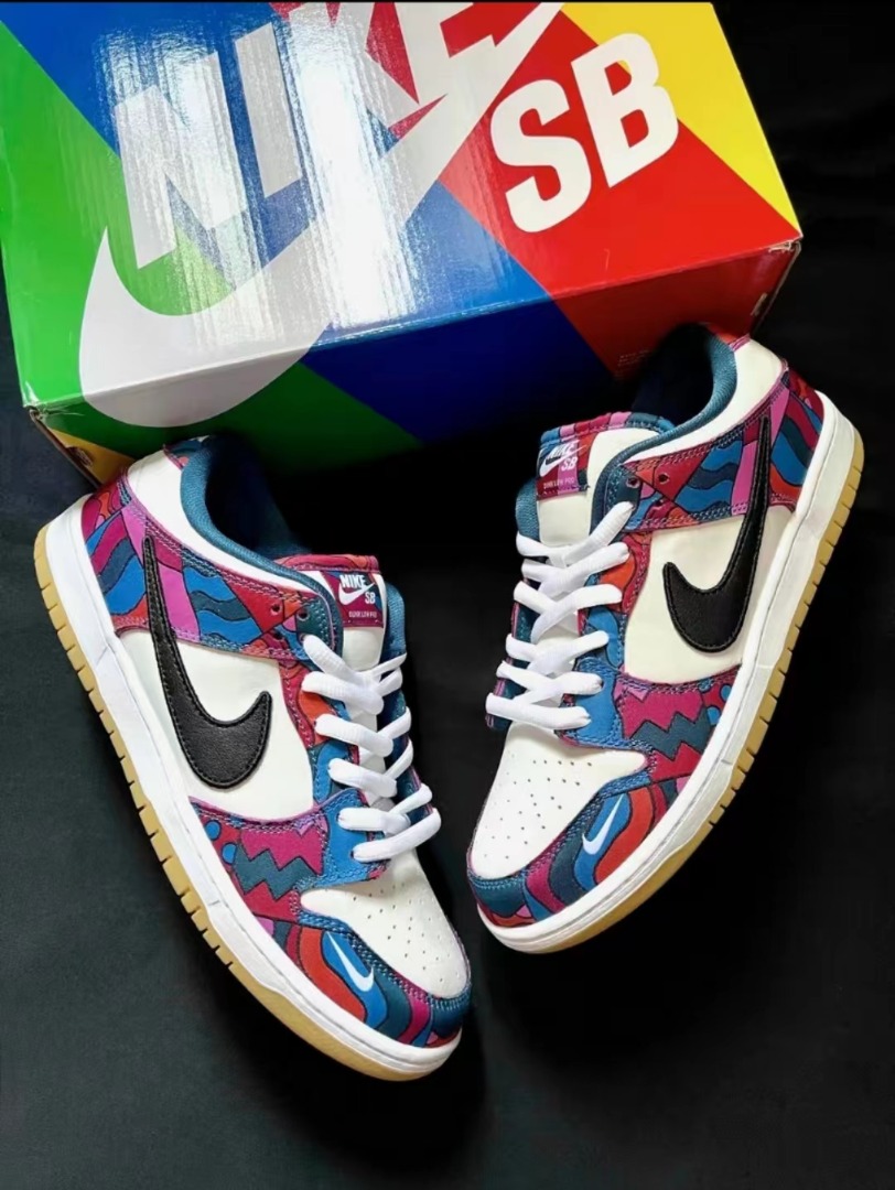 Parra x Nike SB dunk low pro QS abstract 白藍紅抽象藝術男女同款