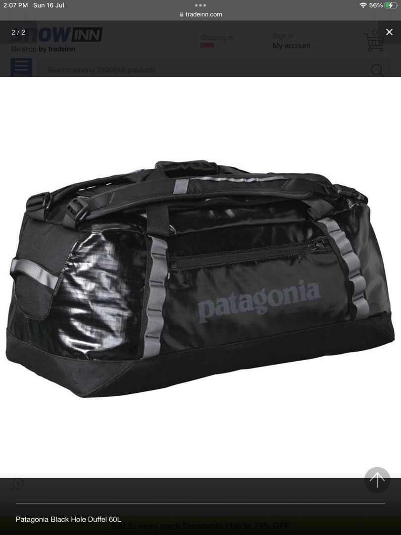 Patagonia 60l duffle, Hobbies & Toys, Travel, Luggage on Carousell