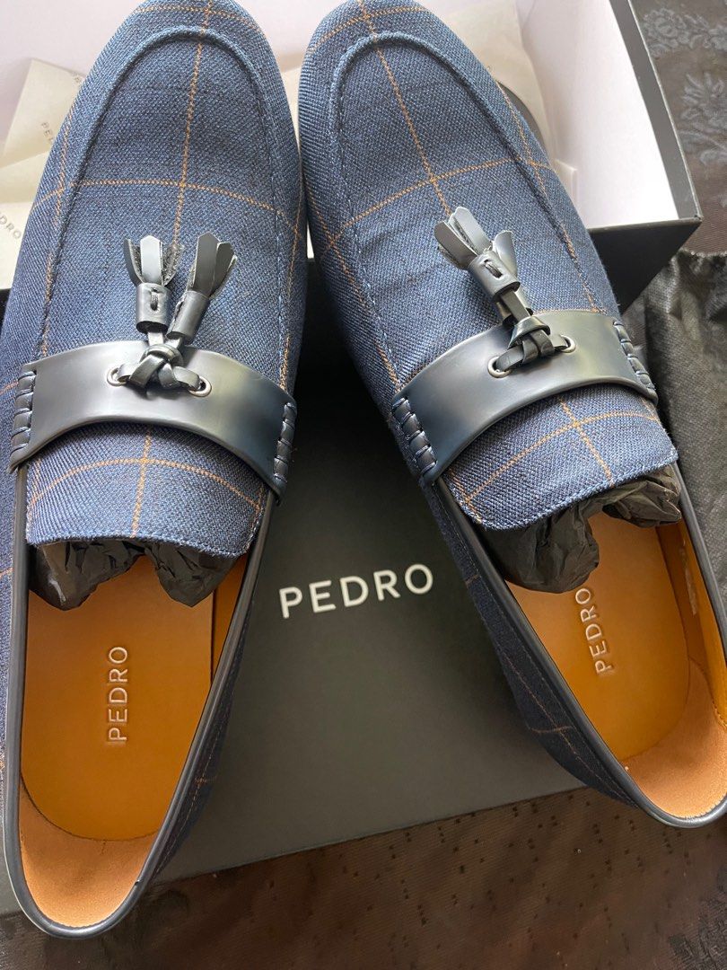Mens blue sales smart shoes