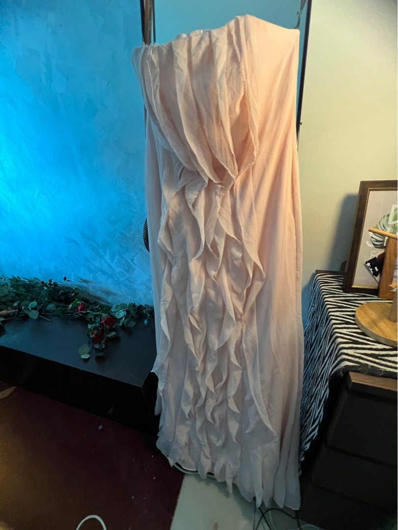 Plus Size Vera Wang Ruffles Peach Dress Women s Fashion Dresses