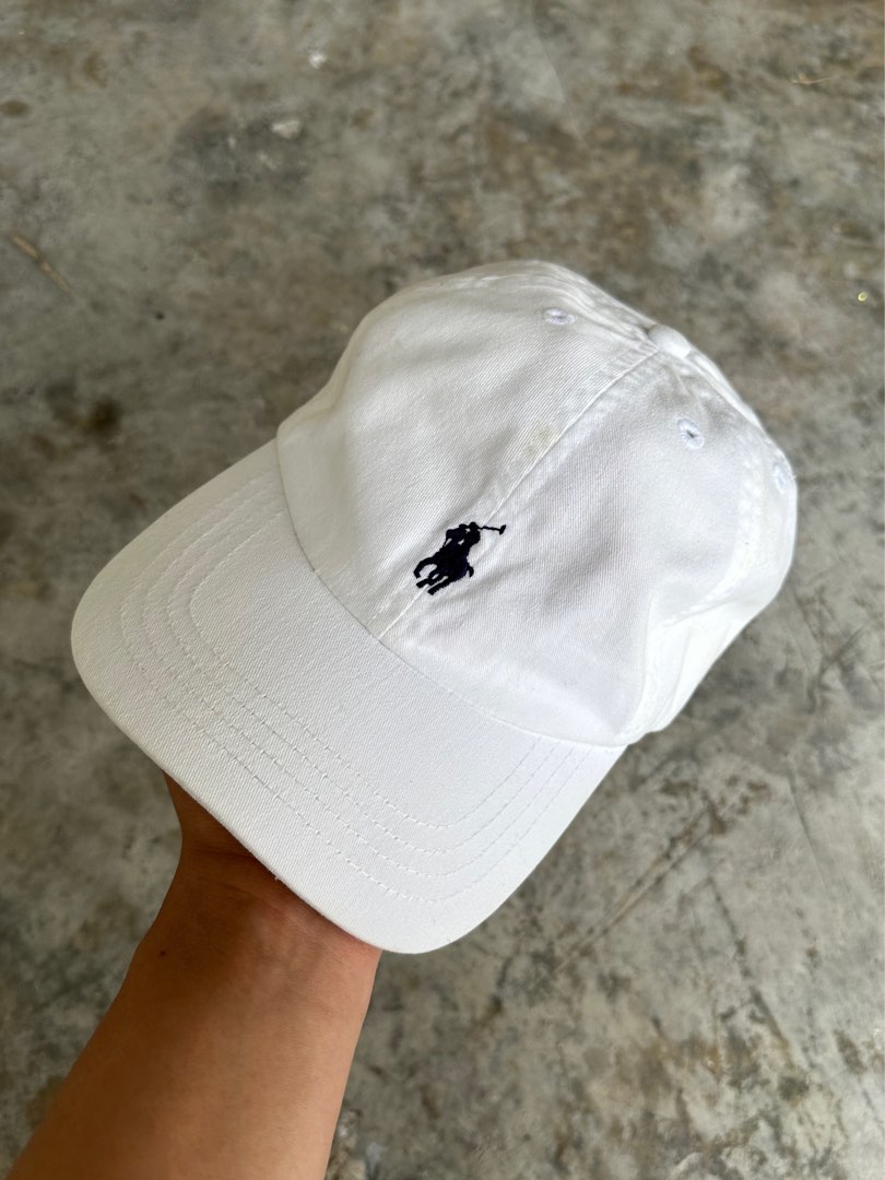 Polo Ralph Lauren White Cap Adjustable, Men's Fashion, Watches ...