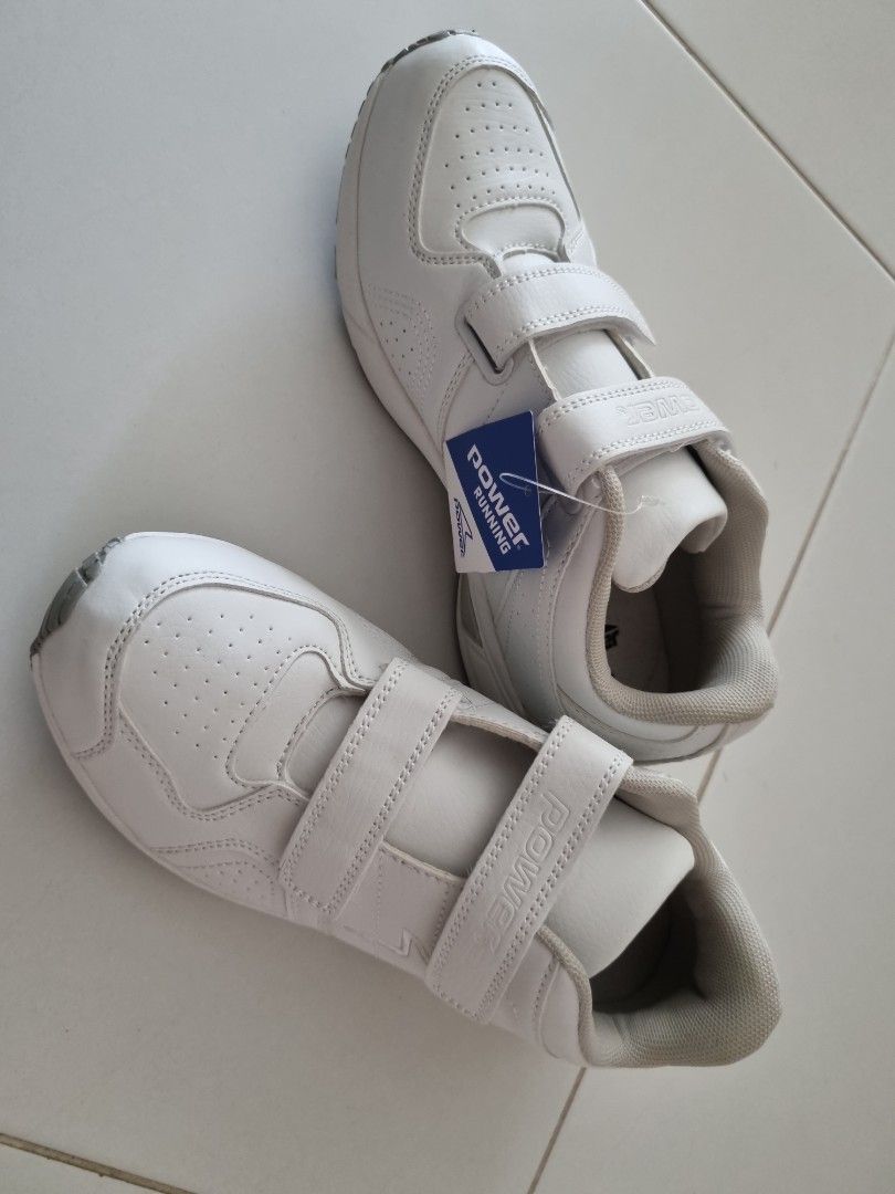 Power White School Shoes size 7