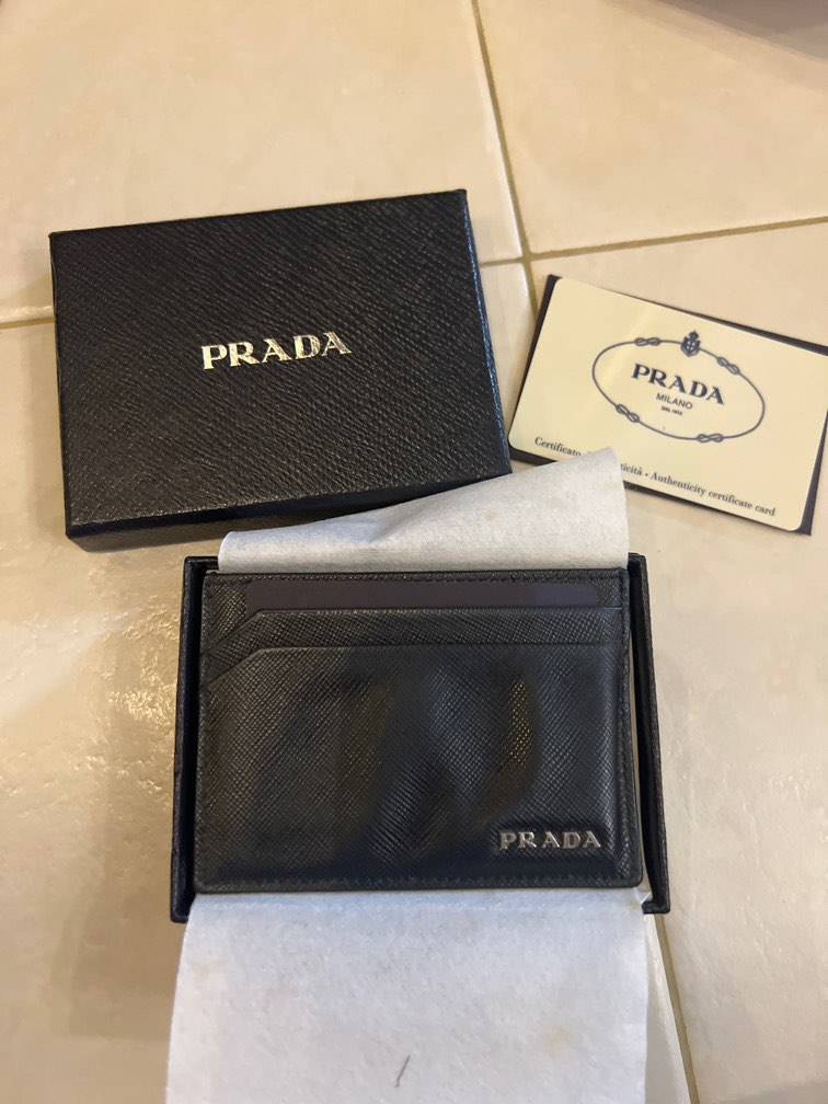 Prada card holder, Men's Fashion, Watches & Accessories, Wallets & Card