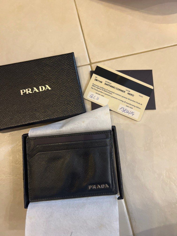 Prada card holder, Men's Fashion, Watches & Accessories, Wallets & Card