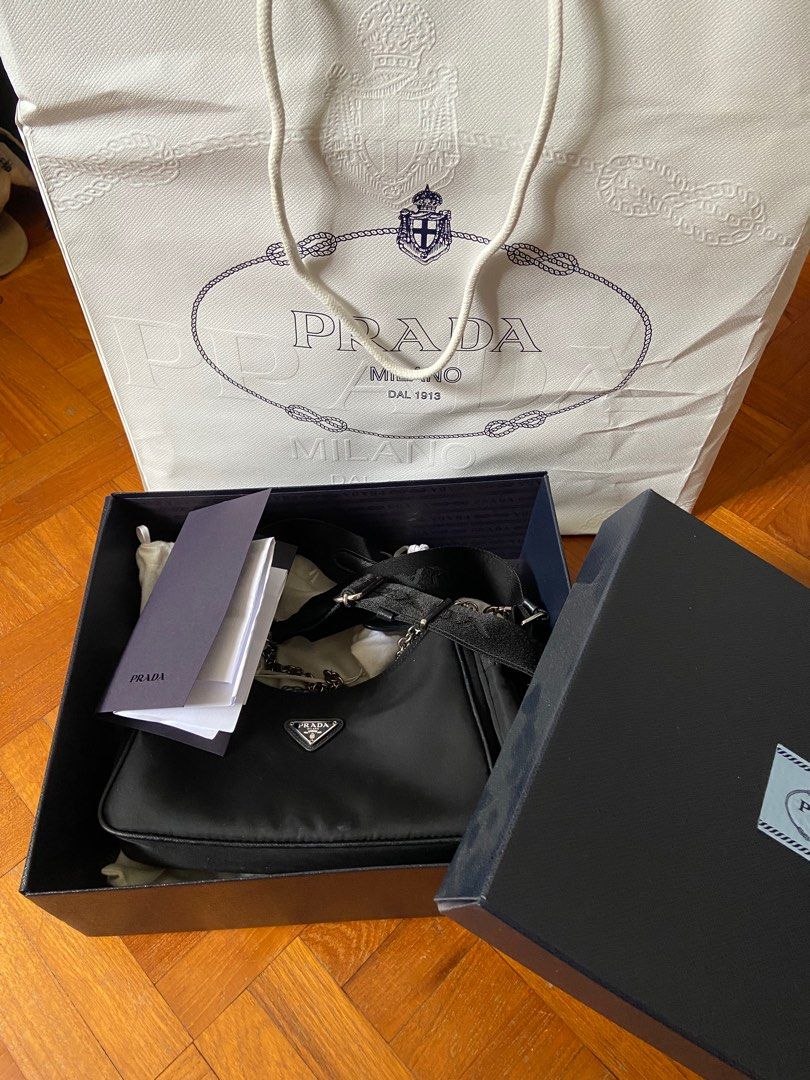 Prada re edition 2005 re nylon bag used clearance