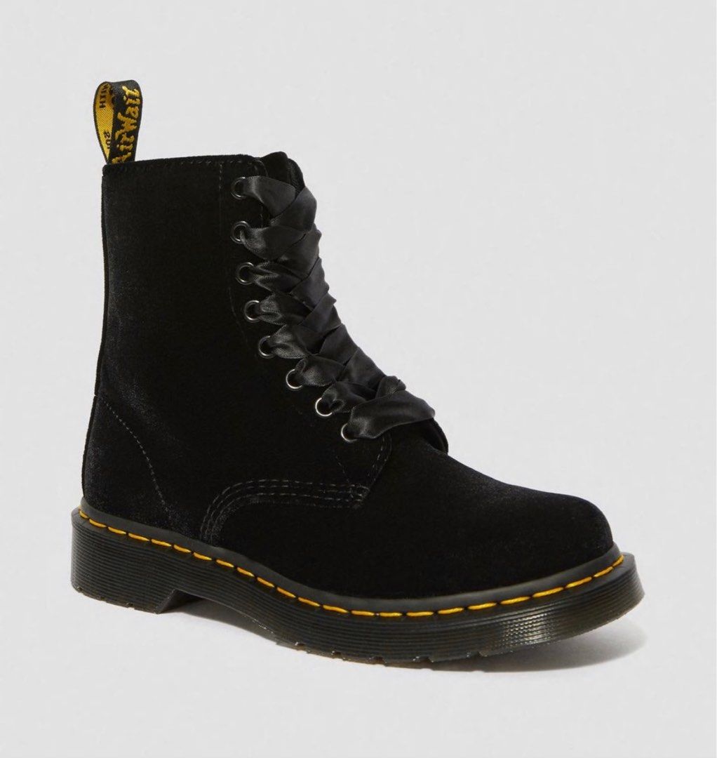 PREORDER Authentic Dr Martens 1460 Laced Up Pascal Velvet Suede Boots Women s Fashion Footwear Boots on Carousell