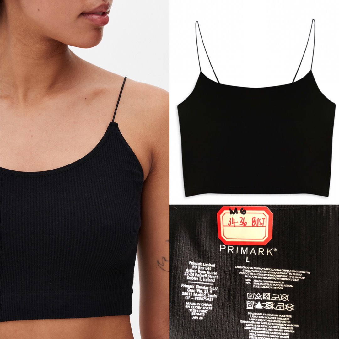 Primark seamless ribbed string top, Women's Fashion, Tops