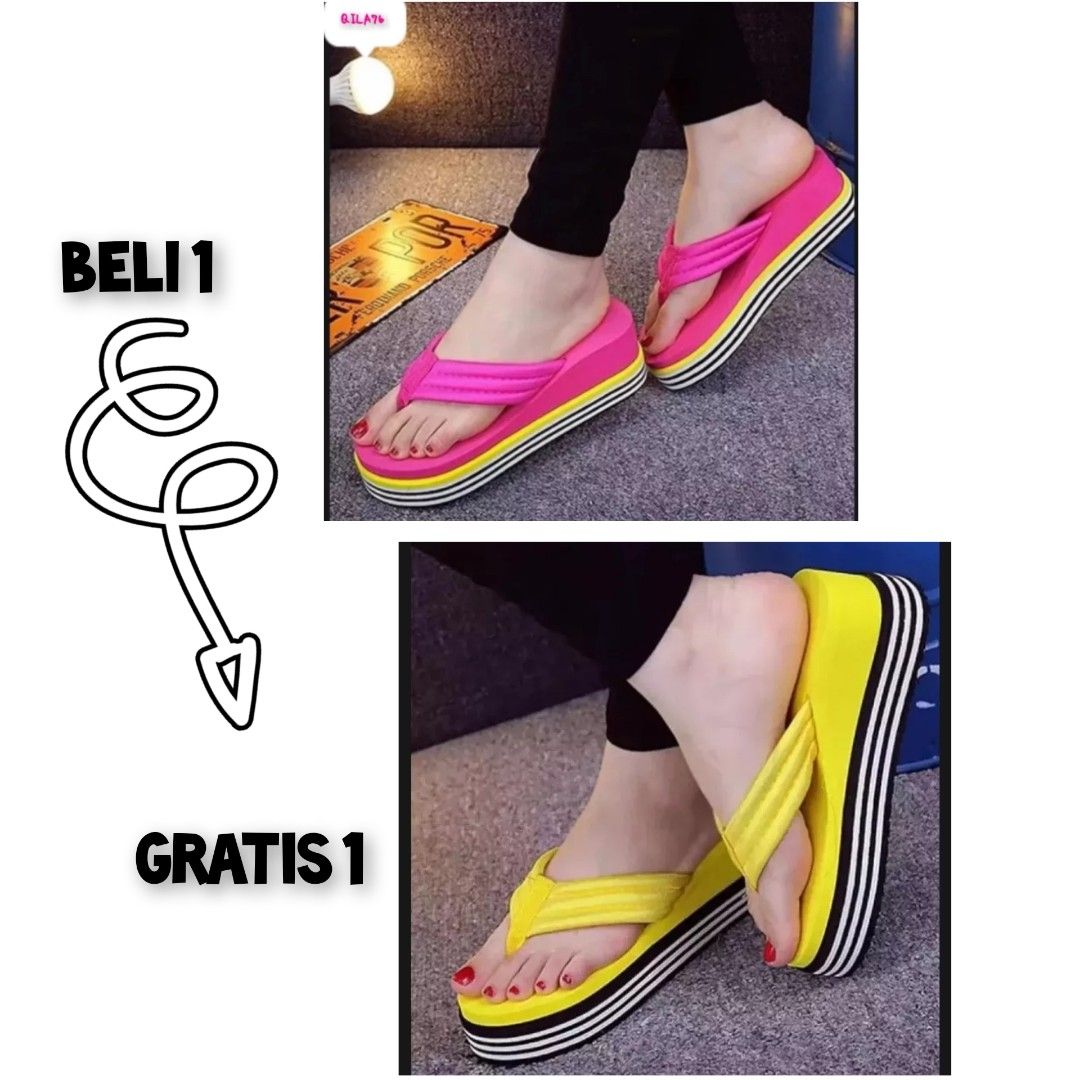 Sandal wedges clearance wanita terbaru