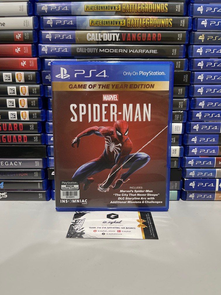 Marvel Spider Man Game of the Year Edition PS4 USED NO DLC 711719958703