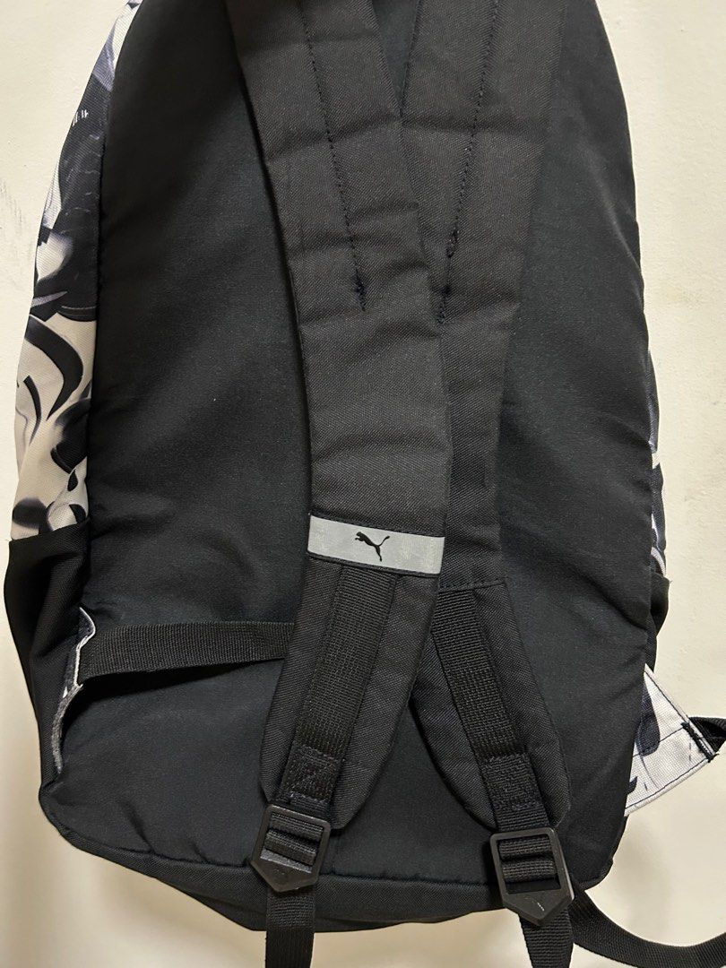 PUMA Backpack Black and White on Carousell