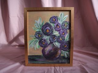 “Purple Lover” Artwork Painting Decor Frame