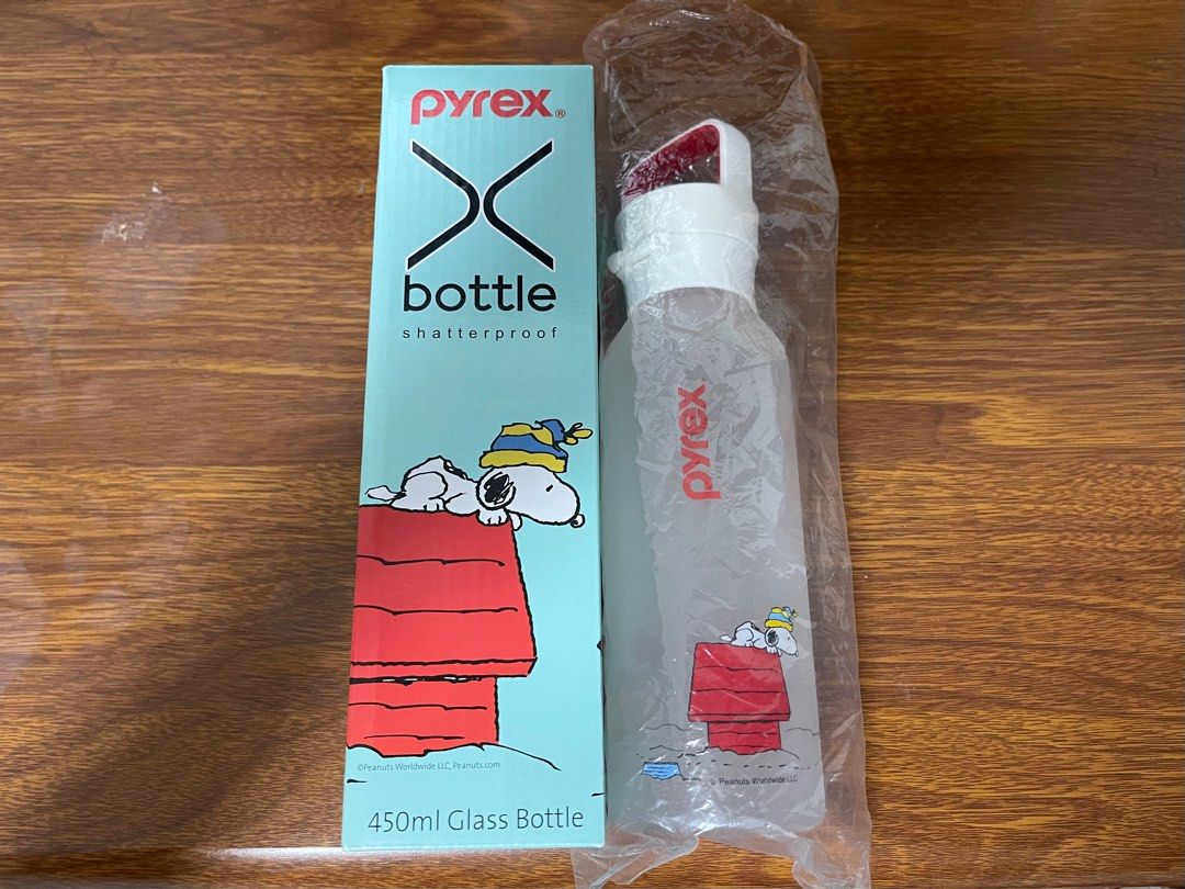 Pyrex x Peanuts Snoopy Glass Bottle, Furniture & Home Living