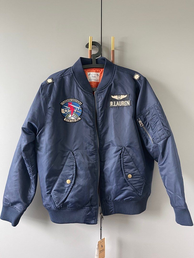 Ralph lauren shop navy bomber jacket
