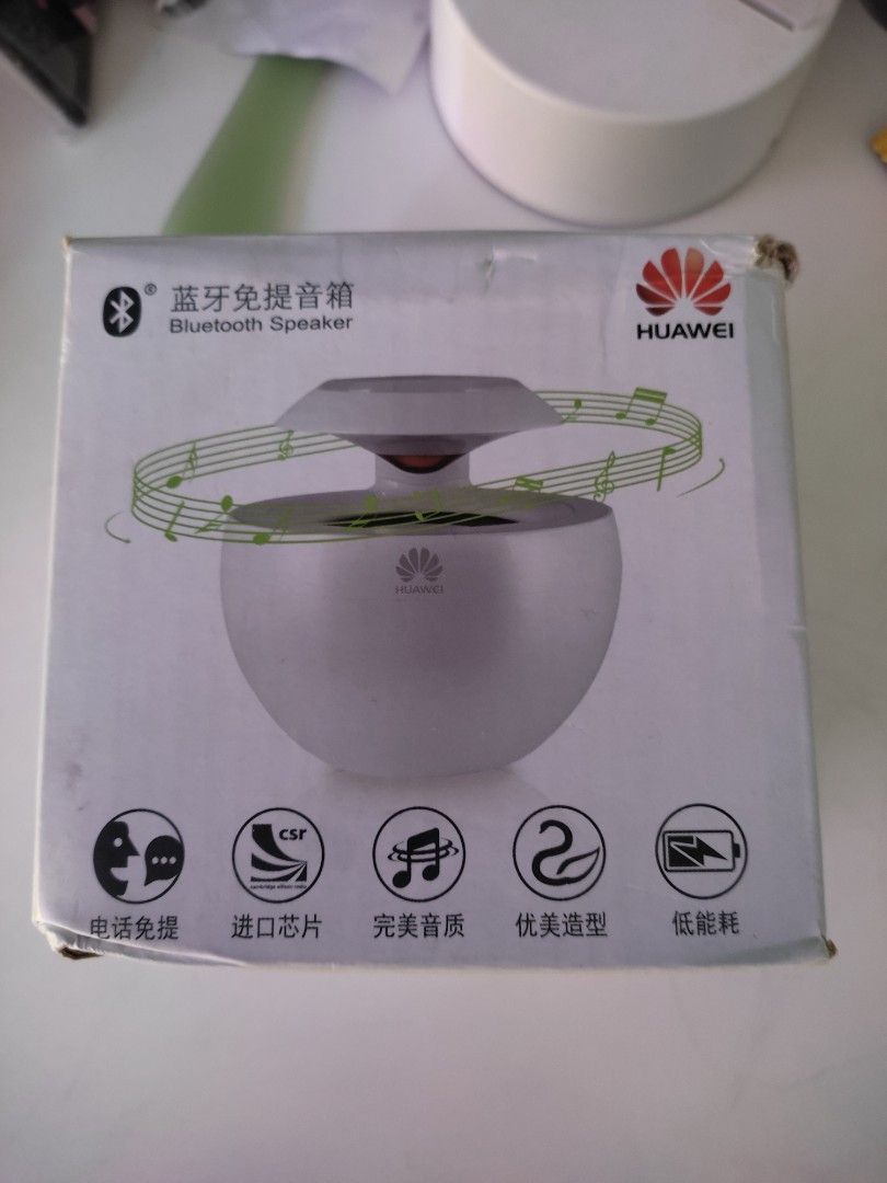 Repriced! Huawei Speaker (Category: Soundbars, Speakers & Amplifiers) located in Mandaluyong City. Submitted by bibliomomma (Listing ID 1243335464, Image 3). Description: Huawei Bluetooth Speaker Original Like New No scratches With box included MOP Gcash.