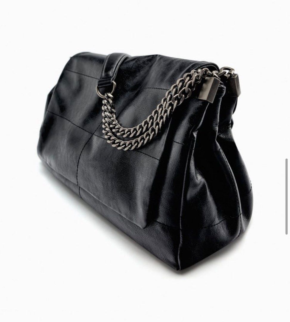 Zara rocker shoulder bag with flap sale
