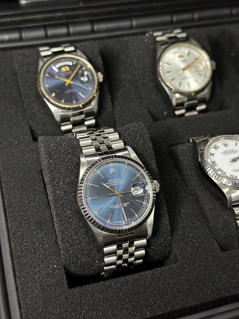 Rolex Datejust 36mm Rare Blue Dial (Category: Luxury Watches) located in Makati City. Submitted by ronaldbalicuds (Listing ID 1243470284, Image 2). Description: For Sale Rolex Datejust 36mm Blue dial 1999 Fits up to 8 inch wrist.